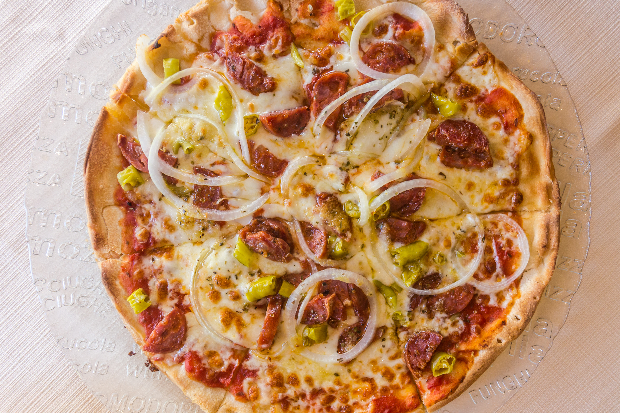 Pizza Mafia, spicy salami and chillies