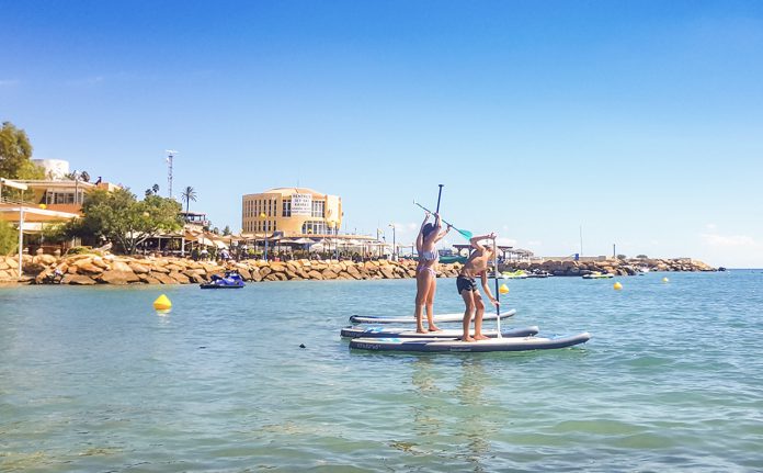 Water sports on Cabo Roig beach