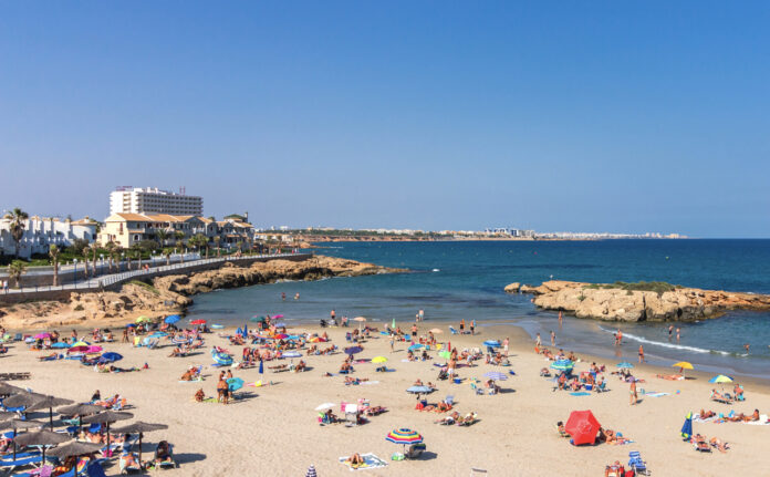 Cala Capitán beach in Cabo Roig, Orihuela Costa