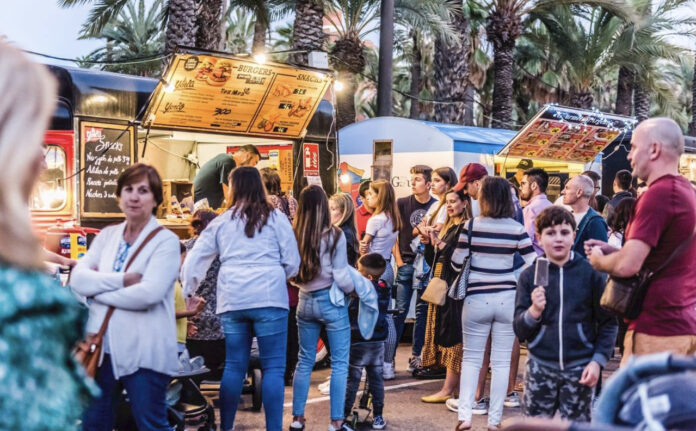 Torrevieja Street Food market and vintage food trucks