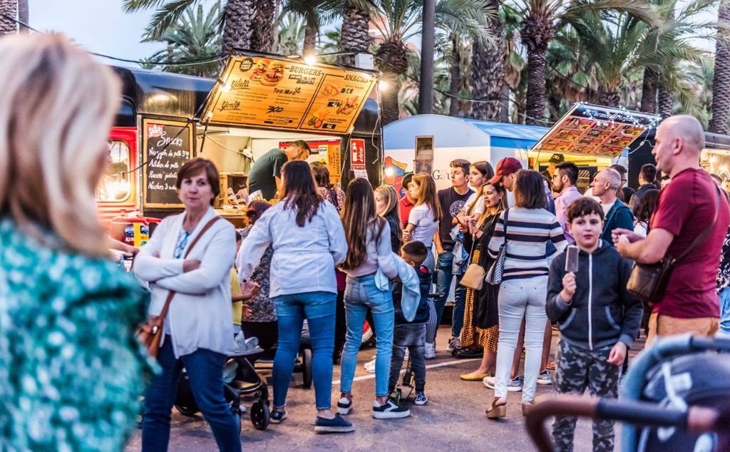 Torrevieja Street Food festival and vintage food trucks